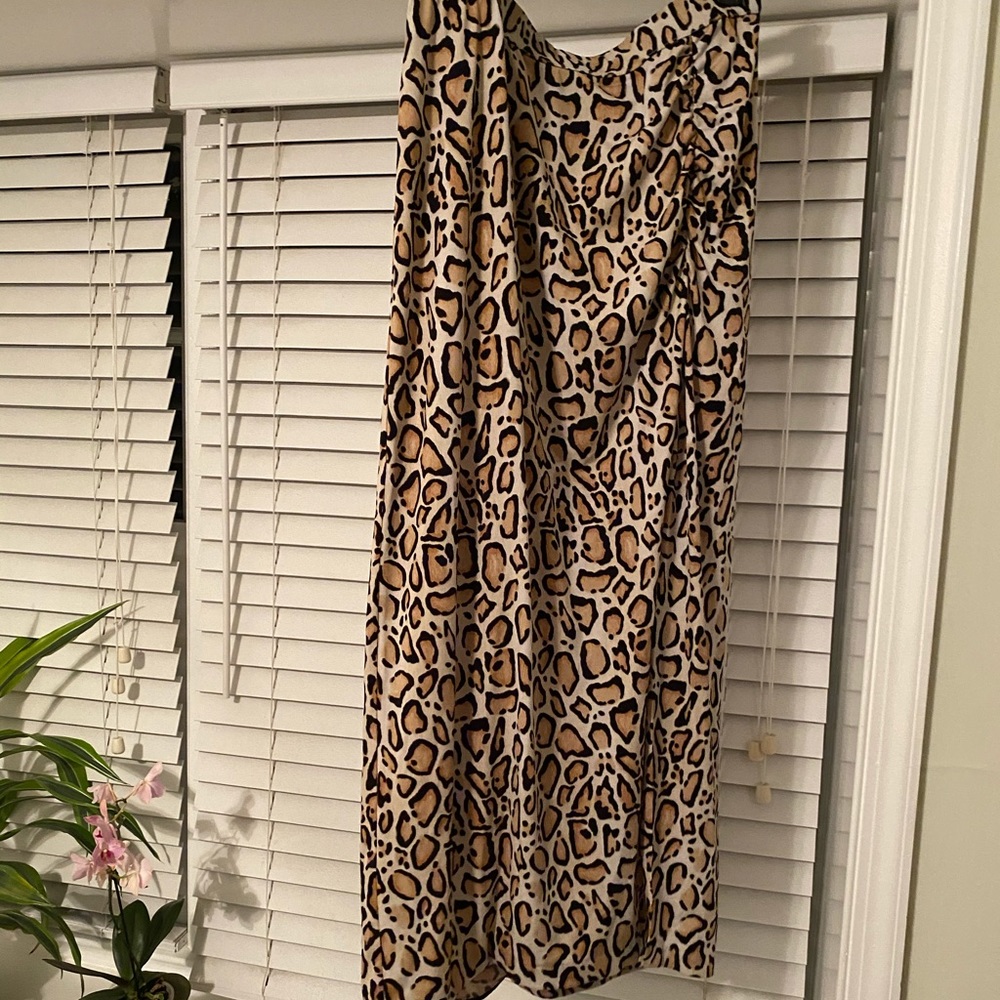 Lame Bryant Leopard Maxi Skirt